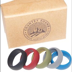 Country bound Mens Silicone Rings Size 12